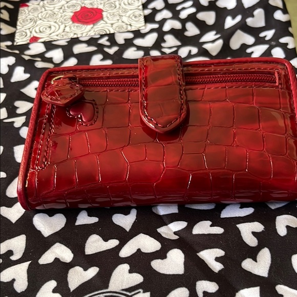 Brighton  Red Wallet with Heart Clasp - Picture 3 of 6